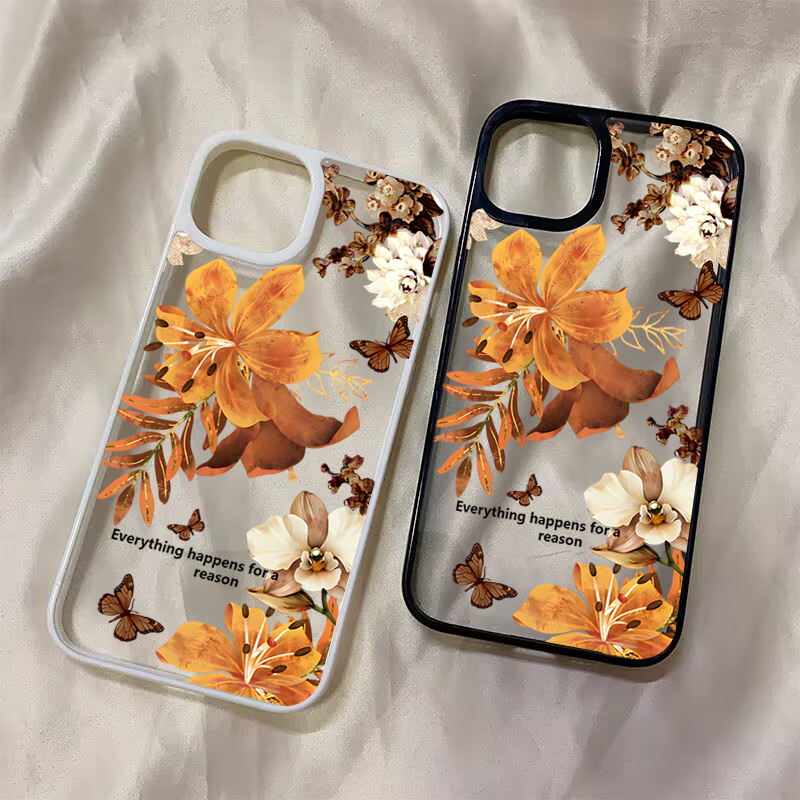 Samsung Galaxy A55 - Jesienne etui z motywem kwiatowym i