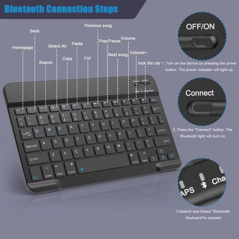 Klawiatura Bluetooth bezprzewo – Tablet Accessories Kit recenzja i cena